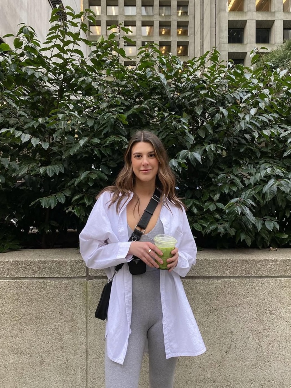 Aritzia Grey Cotton Jumpsuit